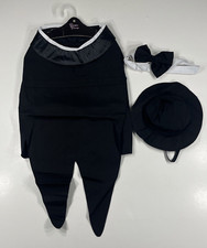 Doggie Design XXL Dog Tuxedo w/Formal Tails, Hat  Bowtie - Black - NEW