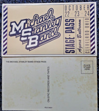 (1) Tarjeta postal promocional épica Michael Stanley Band Stage Pass 1977 sin usar MSB