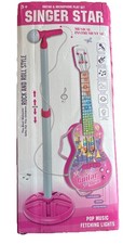 Guitar  Music  19in Kids Flash Guitar, Pretend Play Musical Guitar  Mic.