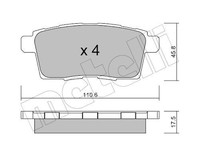 Metelli Bremsbelagsatz, Scheibenbremse 22-0873-0 FüR Mazda