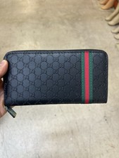 Gucci Black GG Logo Zip-Around Women s Wallet...