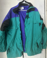 Columbia Men s Vintage 90s Colorblock Full Zip Ski Jacket Teal/Purple M