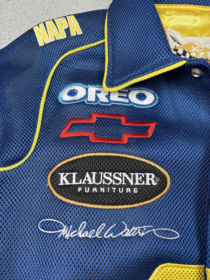Chaqueta de carreras NAPA Auto Parts para hombre mediana NASCAR Nextel Cup Series Jeff Hamilton Foto 3 de 4