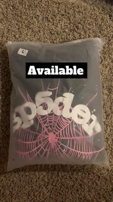 Sp5der Spider Web Graphic Print Hoodie Sweatshirt Men's Size L