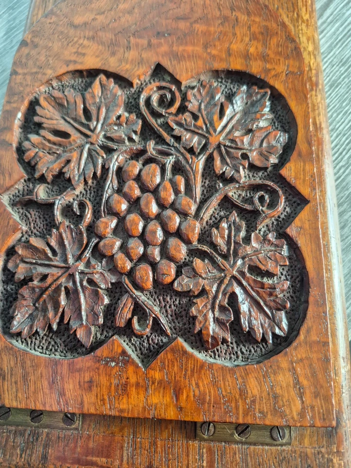 Antique Early 20th Century Oak Collapsible Travelling Book Stand, Reading Shelf - Image 4 of 4