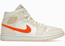 Nike Air Jordan 1 Mid Women s Beige/Orange Mi...