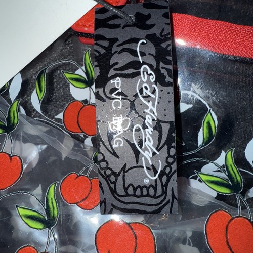 NWT Ed Hardy Red Cherry Zip Top Tote Bag MSRP:$159 - Picture 3 of 4