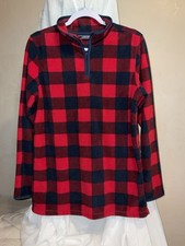 Kids Lands End Fleece Quarter Zip Fleece Size XL 18-20