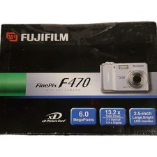 Fujifilm FinePix F470 Vtg Digital Camera NEW IN BOX NIB Silver Y2K w/ xD Card