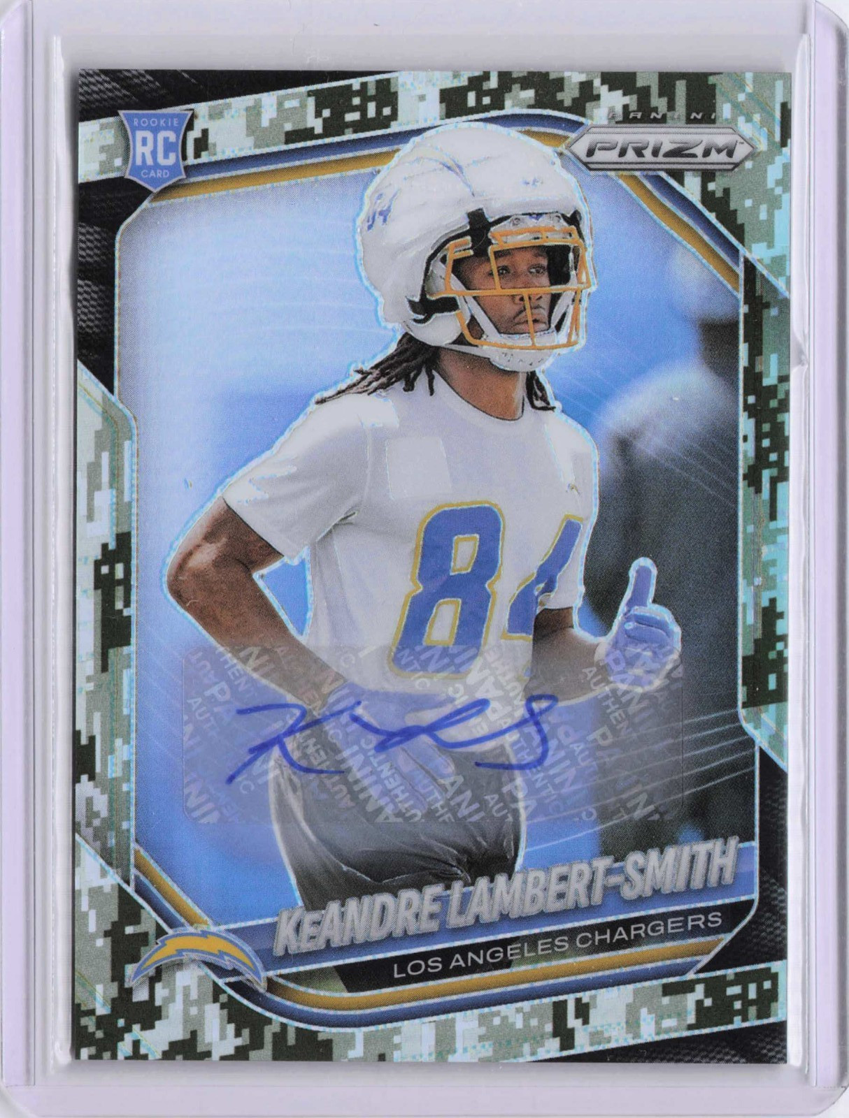 2025 Panini Prizm KeAndre Lambert Smith Camo RC Auto /25 #349 Chargers 1095