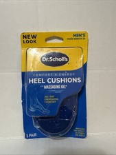 Dr. Scholl's Comfort Heel Cushions with Massaging Gel Men's Size 8-14 One Pair