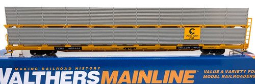 HO WALTHERS MAINLINE 910-8107 89' BI-NIVEL BLINDADO AUTO RACK CHESAPEAKE & OHIO | Zustand: Used