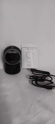 Symcode 2D 1D QR Desktop Barcode Scanner, Omnidirectional Hands-Free Black 