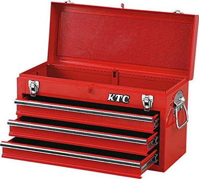 KTC赤い金属製2段ボックス　1個 KTC SKX0213 3-Drawer Tool Chest Red Metal Toolbox Kyoto Tool Japan
