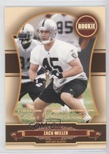 2007 Donruss Classics Rookie Timeless Tributes Gold 9/25 Zach Miller #195 0m8