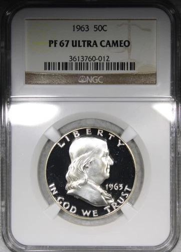 1963 Proof Franklin Half Dollar NGC PR67 ULTRA CAMEO