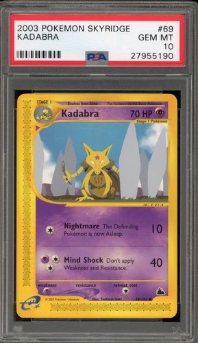 Pokemon Kadabra Skyridge #69 PSA 10 Gem Mint