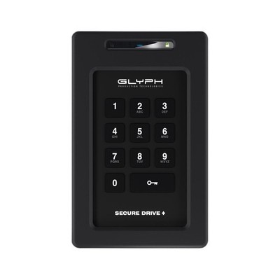 Glyph Technologies SecureDrive+ 8TB USB 3.2 Gen 1 Encrypted External SSD with Ke