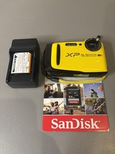 FUJIFILM FinePix XP120 16.4MP Compact Digital Camera Yellow 64 GB SD Card