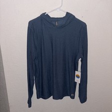 NWT Vuori Men  s Strato Tech Hoodie Pool Blue Heather Color Size Small