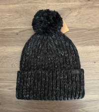 NWT The North Face Cozy Chunky Pom Beanie Black Gray One Size