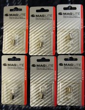 6 MAG-LITE Mag-num Star Krypton Replacement Bulbs For Maglite 5 Cell C  D NOS