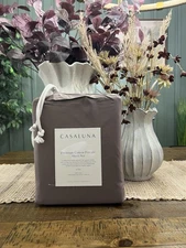 King 400 Thread Count Percale Sheet Set Fig Brown - Casaluna NEW