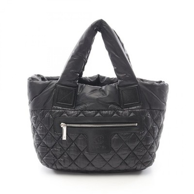 CHANEL Coco Cocoon Small reversible Tote Bag A48610 Nylon leather Black Bordeaux