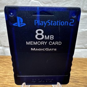 Sony PS2 Memory Card 8MB MagicGate SCPH-10020 Midnight Blue OEM Tested OEM