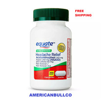 Equate Extra Strength Headache Relief Caplets, Pain Reliever 250mg, 200 Ct