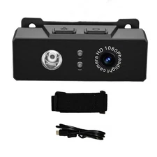 2 in 1 Head-mounted Action Camera 1080P HD Sports Camcorder Camera w/ LED Light