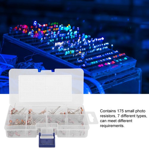 175Pcs Mini Photosensitive Resistor Kit GL5506 GL5516 GL5526 GL5528 GL5537 - Picture 3 of 10