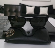 Ray-Ban Mens Square Sunglasses Black Plastic ...