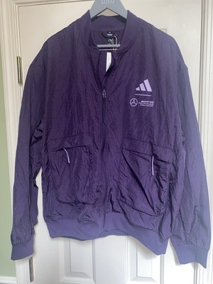 Adidas Mercedes AMG Petronas F1 Team Woven Bomber Jacket Men s L Purple JX8818