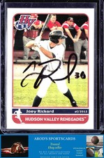 2012 Grandstand Hudson Valley Renegades *Joey Rickard **Card #** AUTO (RC)