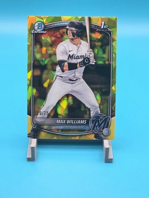 2025 Bowman Draft Sapphire Max Williams Yellow Sapphire Refractor /75 - Marlins