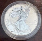 2012 S Reverse Proof Silver Eagle San Francisco Label 0.999 Silver Coin in Cap