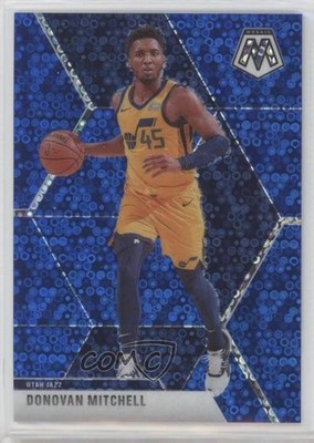 2019-20 Panini Mosaic Fast Break Blue Prizm 11/85 Donovan Mitchell #13 1ep2