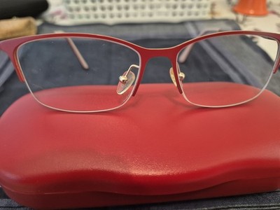 Damen Brillengestell ''Calvin Klein'' Rot/gold, Metall, neu