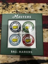 Masters Augusta National Golf Ball Markers 4 Pack- New In Box