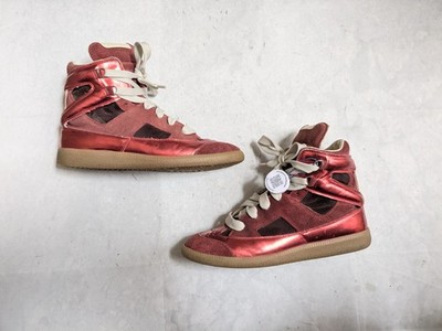 Maison Margiela High Top Cutout Sneakers Red Men 9 42 Metallic Gum