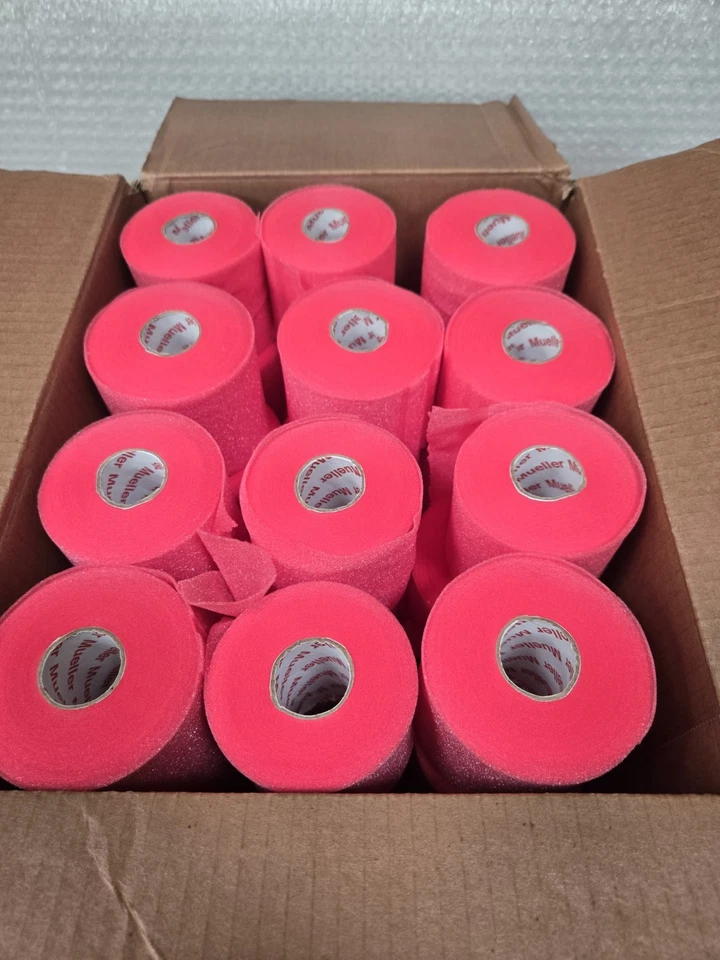 Mueller M Wrap Underwrap 2 ¾” Foam Sports Tape Skin Protection Red (48 Rolls) - Image 2 of 3