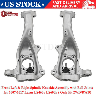 1 Pair Front Steering Knuckle Spindle W/Ball Head For 2007-17 Lexus LS460 LS600h
