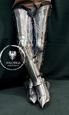 Medieval Knight?s BattleReady Leg Armor Set Full Leg Plate Gothic Armor