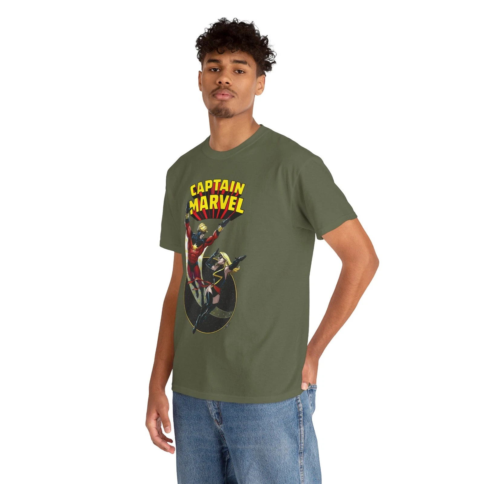 Captain Marvel T-Shirt - George Perez Art - Mar-Vell, Carol Danvers
