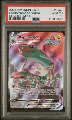2022 Pokémon Rayquaza VMAX Silver Tempest #TG20 Trainer Gallery PSA 10 English