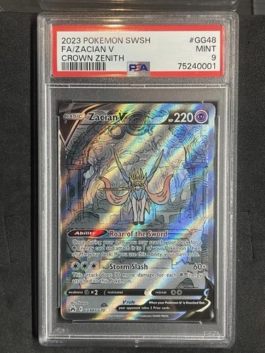 2023 Pokemon Crown Zenith Zacian V GG48/GG70 Galarian Gallery PSA 9 Mint