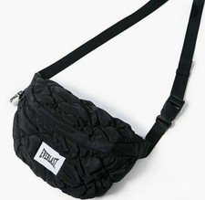 Everlast Black Quilted Belt Bag Fanny Pack Men Adjustable Strap Zip Buckle