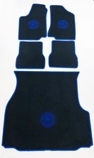 SET Fußmatten Kofferraum für VW Passat B3 B4 35i Variant Wolfsburg Edition blau