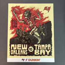 DUNKIN DONUTS NEW ORLEANS SAINTS VS TAMPA BAY BUCCANEERS 50 SEASONS POSTER 2025